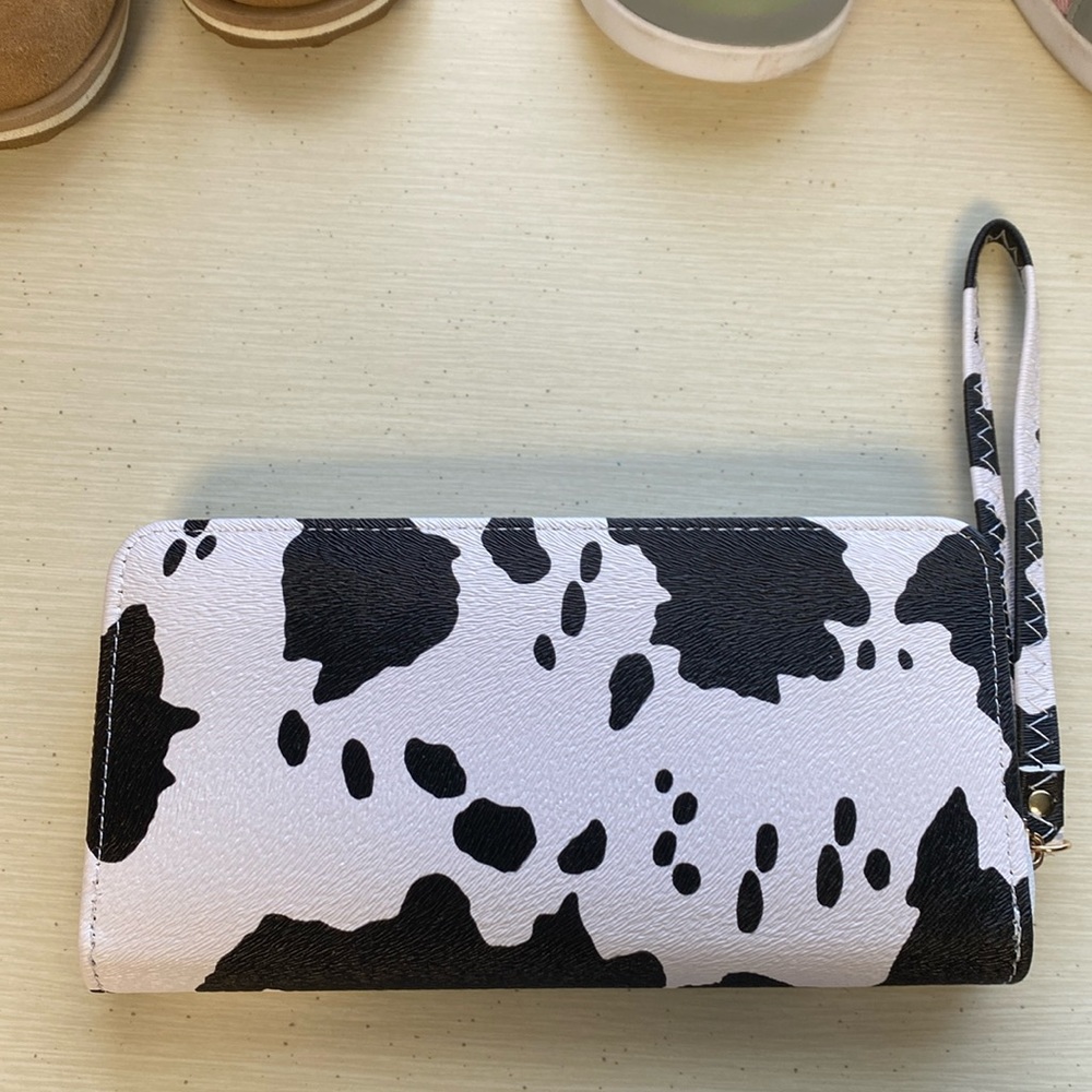 Cow print wallet